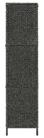 vidaXL 5-panelowy parawan pokojowy, czarny, 193x160 cm, hiacynt wodny 247352-4