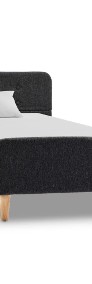 vidaXL Rama łóżka, ciemnoszara, płótno konopne, 90 x 200 cm 284894-4