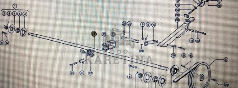Wałek podajnika zboźowego Claas Mega 370-340 Nr katalogowy 000 543 221 0-1