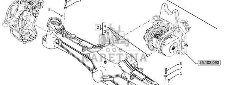 New Holland T6070 Pochwa mostu napedow 47912967-1