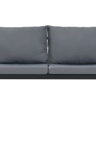 vidaXL 2-osobowa sofa ogrodowa z poduszkami, aluminium, szara 44699-2