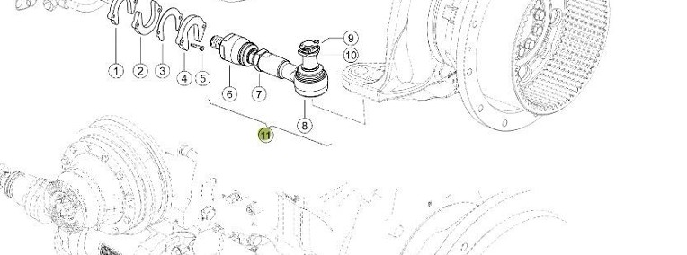 Claas Xerion 4000 - drąźek kierowniczy 0014996420-1