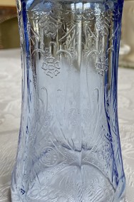 Indiana Glass Co. chabrowy wazonik ze zdobieniem-2