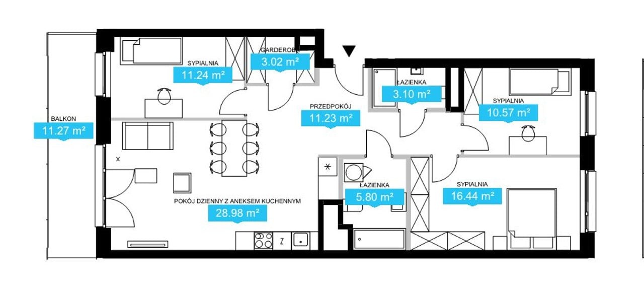 4 pok. apartament w nowo budowanej inwestycji. - Więcej