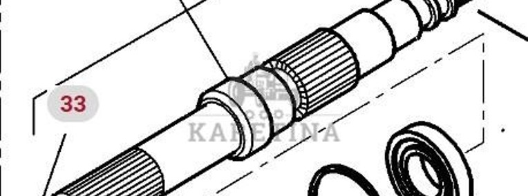 Massey Ferguson 7516 Wał Przedniej Osi 4301709M94-1