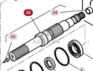 Massey Ferguson 7516 Wał Przedniej Osi 4301709M94