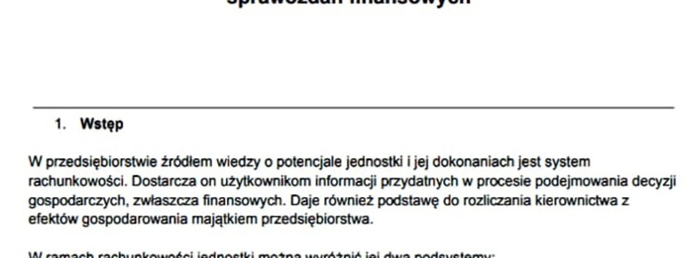 "Podstawy rachunkowości - istota podstawowych  sprawozdań finansowych"-1