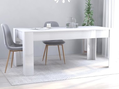 vidaXL Stół na wysoki połysk, biały, 180x90x76 cm, płyta wiórowa801307-1