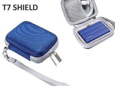 Dedykowany pokrowiec / etui do dysków SSD Samsung T7 Shield NIEBIESKI-1