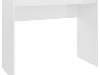 vidaXL Biurko, białe z połyskiem, 90x40x72 cm, materiał drewnopochodny-1