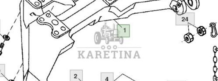 John Deere 8110 8210 8310 8410 Podpora Stabilizator Zaczepu CZĘŚCI R134168-1