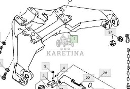 John Deere 8110 8210 8310 8410 Podpora Stabilizator Zaczepu CZĘŚCI R134168