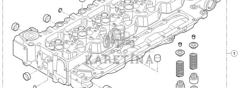 CLAAS Axion 870 Głowica Cylindra Silnika CZĘŚCI 00 00 1150 658 1 0011506581-1