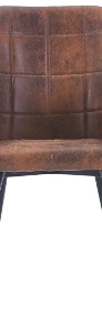 vidaXL Krzesła stołowe, 2 szt., brązowe, sztuczna skóra zamszowa287825-3