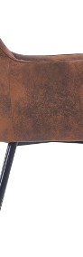 vidaXL Krzesła stołowe, 2 szt., brązowe, sztuczna skóra zamszowa287825-4