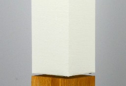 Lampa podłogowa KUBBO skandynawski drewno kostka