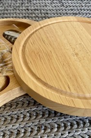 Drewniana deska do serów z przyborami zestaw NOWY-2