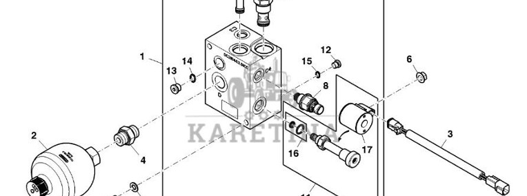 John Deere 960 - Akumulator hydrauliczny DC212978 (Układ hydrauliczny)-1