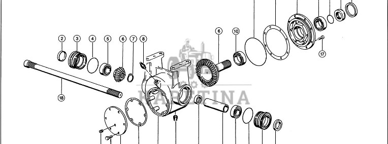 Claas Lexion 580 WAŁEK PODAJNIKA ZBOŻOWEGO 0006696060 (Przekładnia lewa, napęd rotora)-1