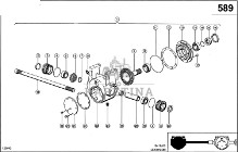 Claas Lexion 580 WAŁEK PODAJNIKA ZBOŻOWEGO 0006696060 (Przekładnia lewa, napęd rotora)