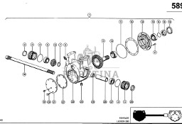Claas Lexion 580 WAŁEK PODAJNIKA ZBOŻOWEGO 0006696060 (Przekładnia lewa, napęd rotora)