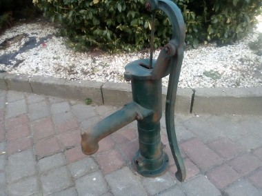 Stary Hydrant Żeliwny z wajchą Pompa. Dekoracja Ogrodu Fvat-1