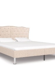vidaXL Rama łóżka, tkanina, beżowa, 180 x 200 cm 280536-2