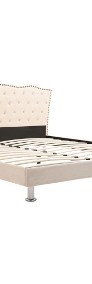 vidaXL Rama łóżka, tkanina, beżowa, 180 x 200 cm 280536-3