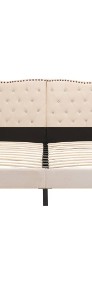 vidaXL Rama łóżka, tkanina, beżowa, 180 x 200 cm 280536-4
