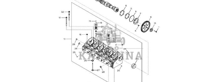 John Deere 9470RX - Głowica cylindra regen. SE502698 (Silnik)-1