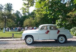 Przepiękna biała Warszawa M20 z 1956 r auto do ślubu samochód na wesele