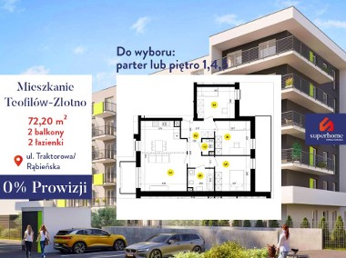 Nowy apartament 4-pokojowy na Teofilowie - 77 m2 - 2 łazienki-1