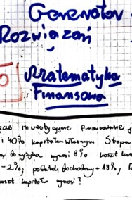 Ceny towaru w pieniądzu, Wartość bieżąca" - Zestaw 3 rozwiązań. poziom - Studia-3