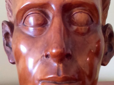 Rzeźba: Głowa Rzymianina - Lite Drewno HANDMADE Cena do Negocjacji-1