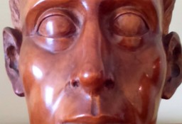 Rzeźba: Głowa Rzymianina - Lite Drewno HANDMADE Cena do Negocjacji