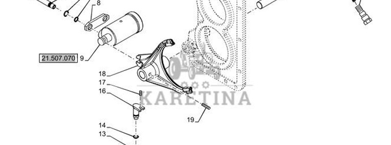New Holland T6070 Siłownik roboczy 87549885-1