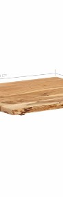 vidaXL Blat łazienkowy, lite drewno akacjowe, 60x55x2,5 cm286317-4