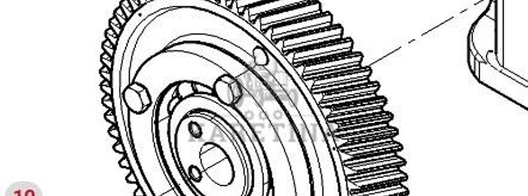 Massey Ferguson 7718S DYNA-VT Koło Zębate Pośrednie Silnika CZĘŚCI V837073583-1