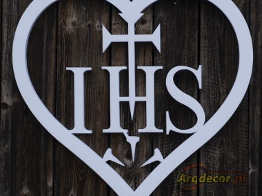 Duże serce IHS. Dekoracje na Pierwszą Komunię, Boże Ciało -1