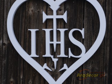 Duże serce IHS. Dekoracje na Pierwszą Komunię, Boże Ciało -2