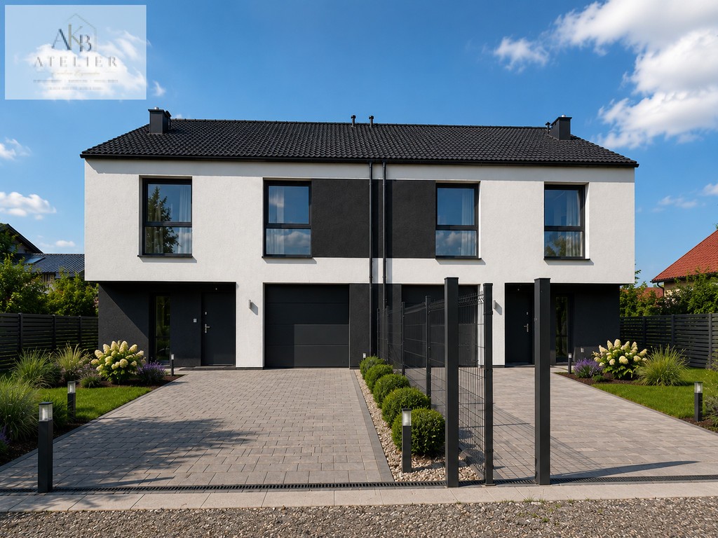 Nowoczesny dom w zabudowie bliźniaczej 135 m² Działka 480 m² |Stan deweloperski