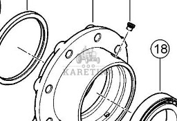 Claas Lexion 740 750 760 Piasta Koła Tylnej Osi 0007760421 00 0776 042 1