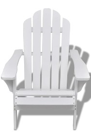 vidaXL Krzesło ogrodowe, drewniane, białe 40860-2