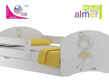 łóżko dla dziecka 140x70 z szufladą i grafiką najwyższej jakości UV-1