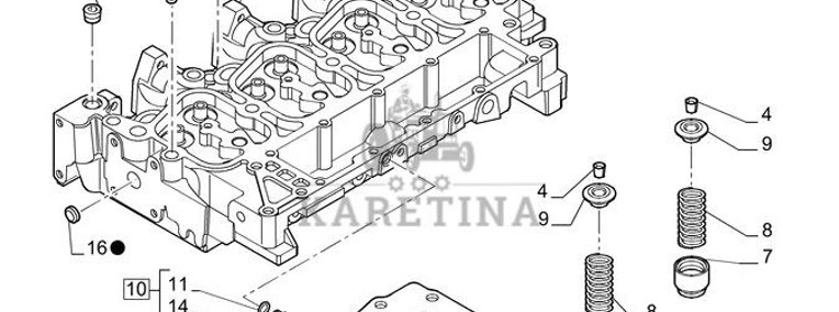 New Holland T6010 Głowica cylindra 4895790-1