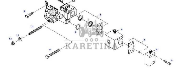 Fendt 828 Vario - zawór hamulcowy przyczepy G835950030011-1