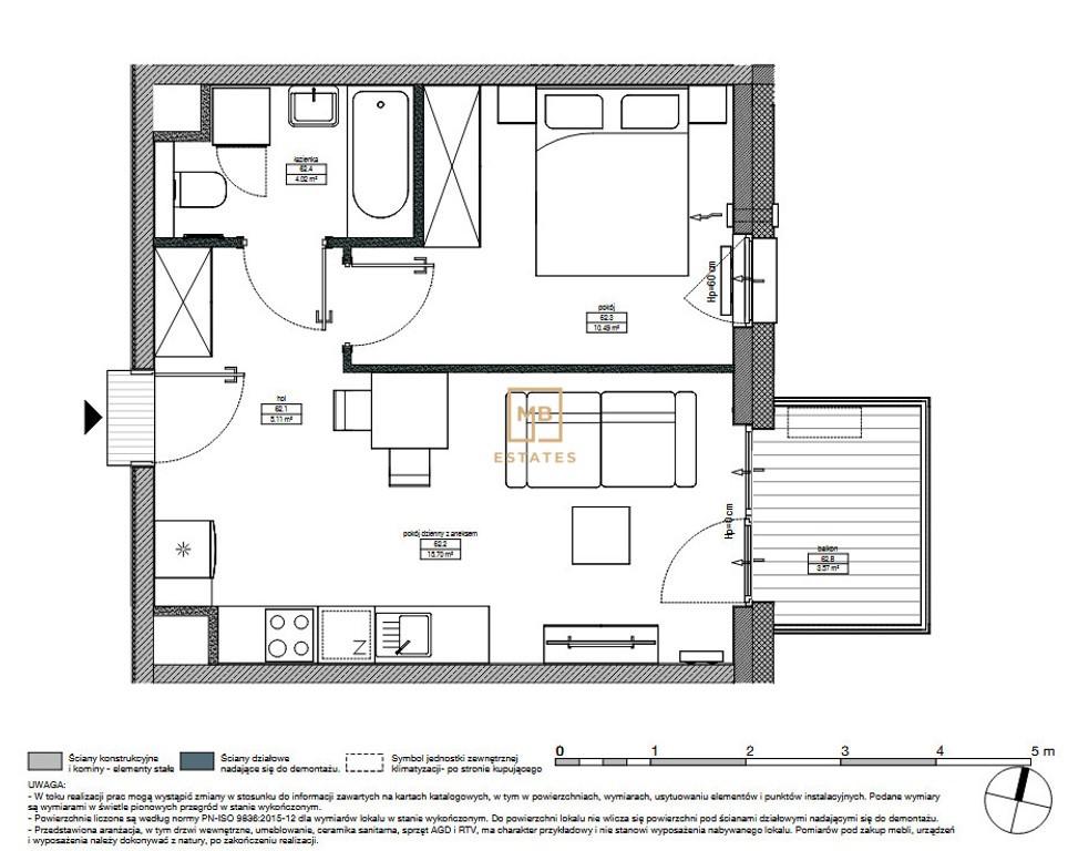 2 pok apartament na Zabłociu z msc parkingowym - Widok 5