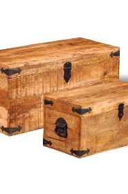vidaXL Zestaw 2 kufrów z surowego drewna mango241634-2