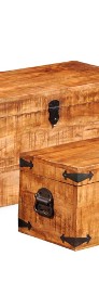 vidaXL Zestaw 2 kufrów z surowego drewna mango241634-4