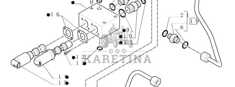 New Holland T6010 Zawór hydrauliczny 87315602-1